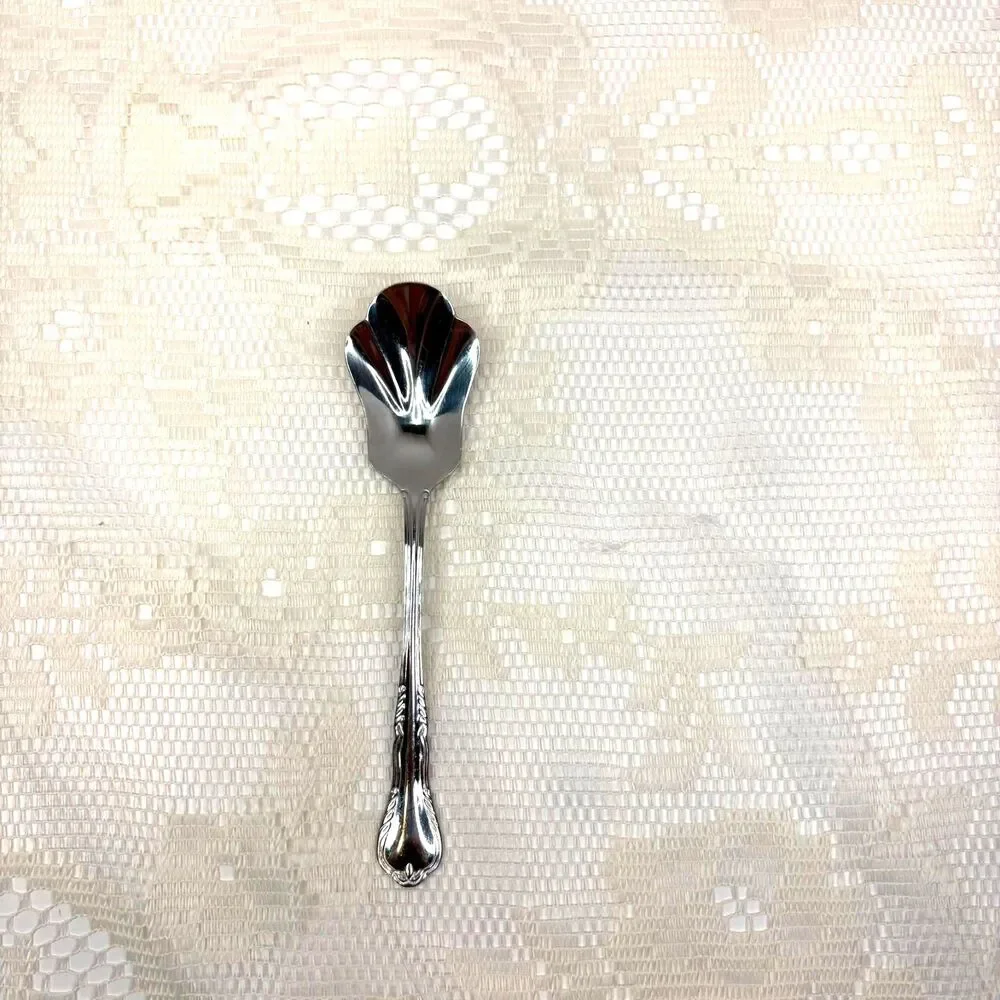 Pfaltzgraff PRESLEY Stainless 18/0 Glossy Sugar Shell Spoon Replacement